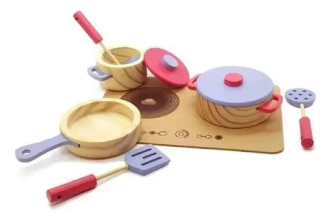 Coleção Comidinhas - Conjunto Panelas E Cooktop