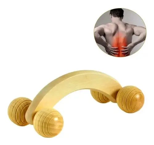 Massageador De Madeira Carrinho Manual Massagem