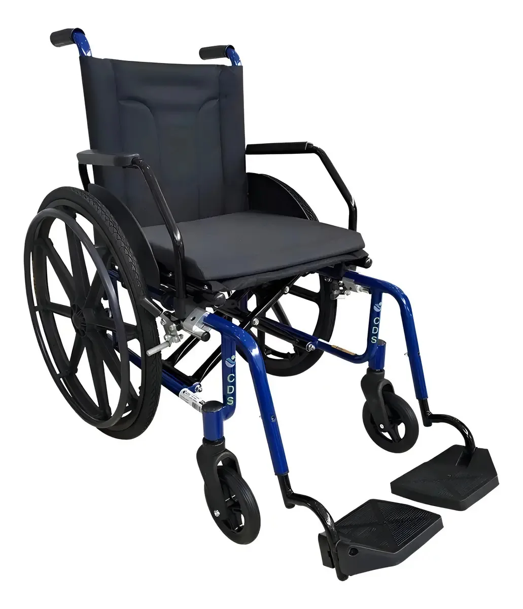 Cadeira De Rodas Cds H10 - Assento 40cm Cor Azul