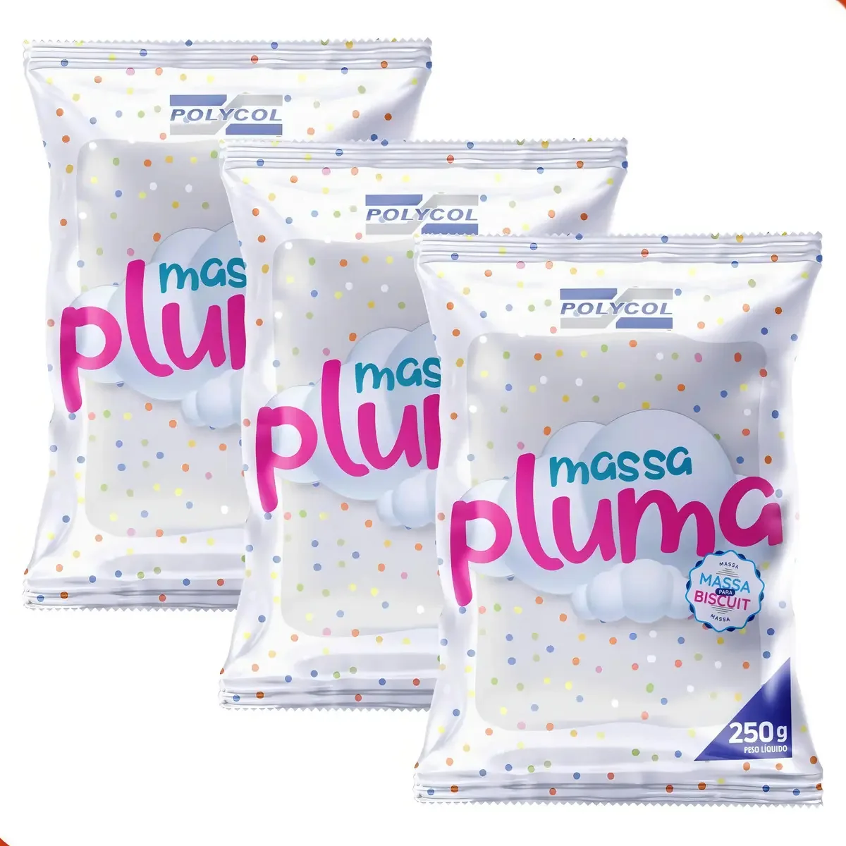 Kit Com 3 Massas Pluma Polycol De Biscuit - Seca Rápido