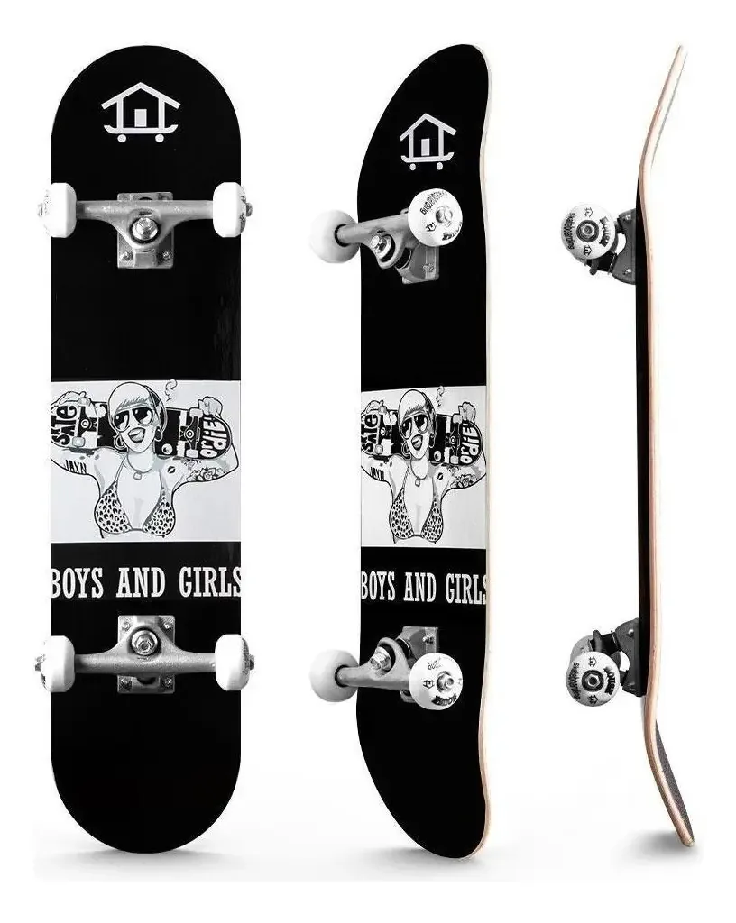 Skate Profissional Completo Skateboarding Boys - Até 110kg