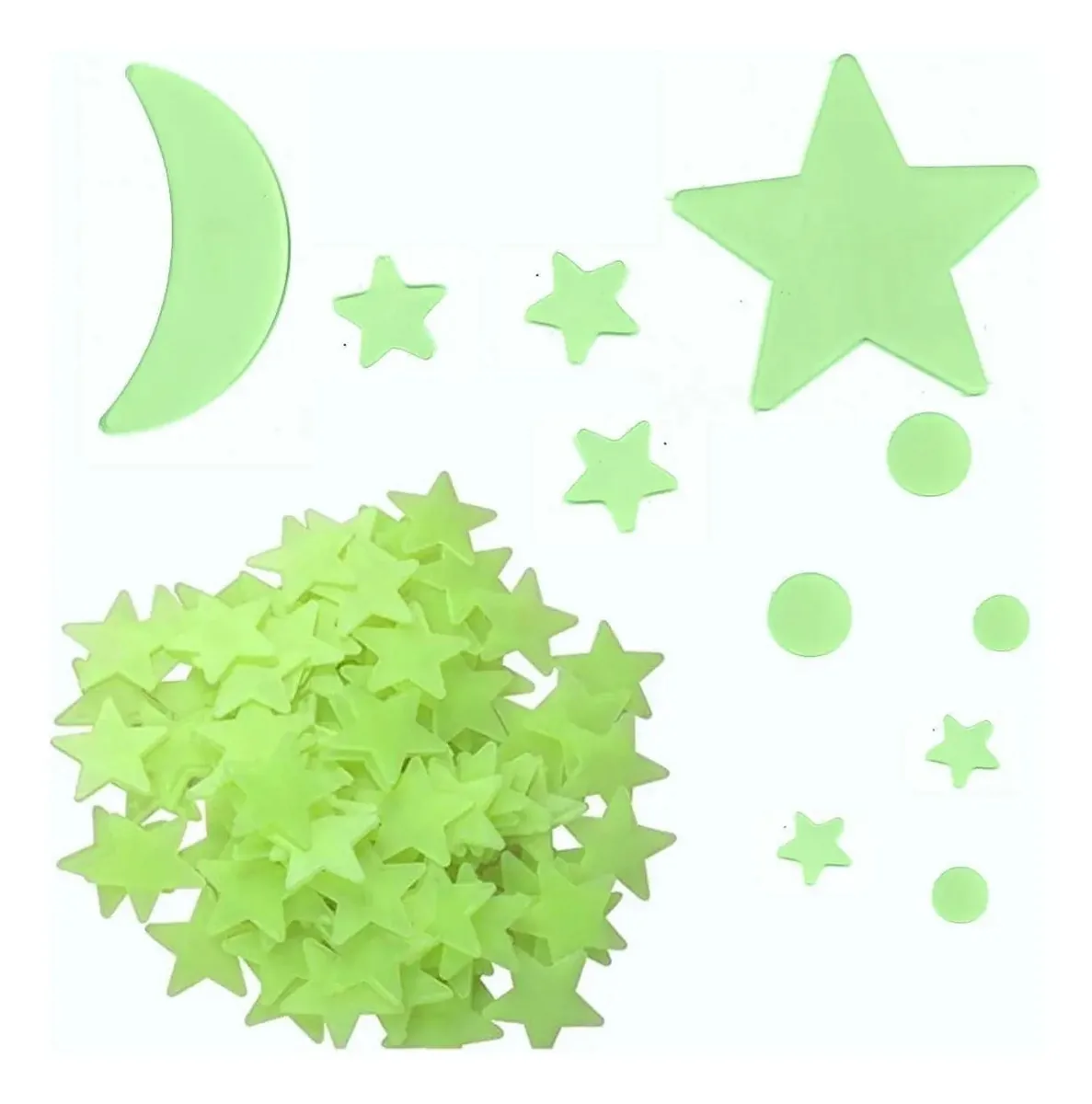 Kit Estrelas Brilha Escuro Fluorescente Neon 108un Starmania Cor Outro