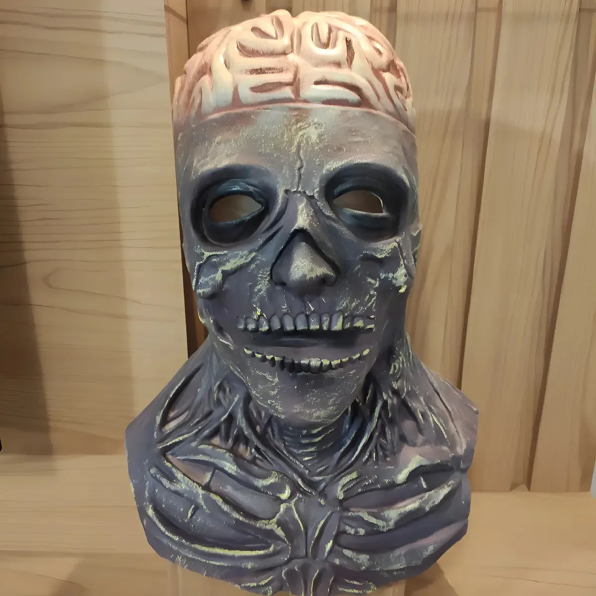 Máscara Caveira Halloween Dia Da Bruxas Cosplay Fantasia M4 Cor Cinza