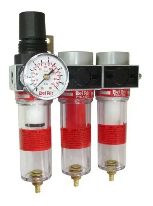 Filtro Regulador Triplo 1/4 Odontológico Cpot1200 Bel Air