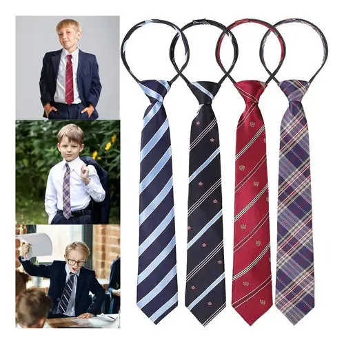 1 Gravatas Infantis Ajustáveis De 4 Peças Para Formatura Cor 4colors