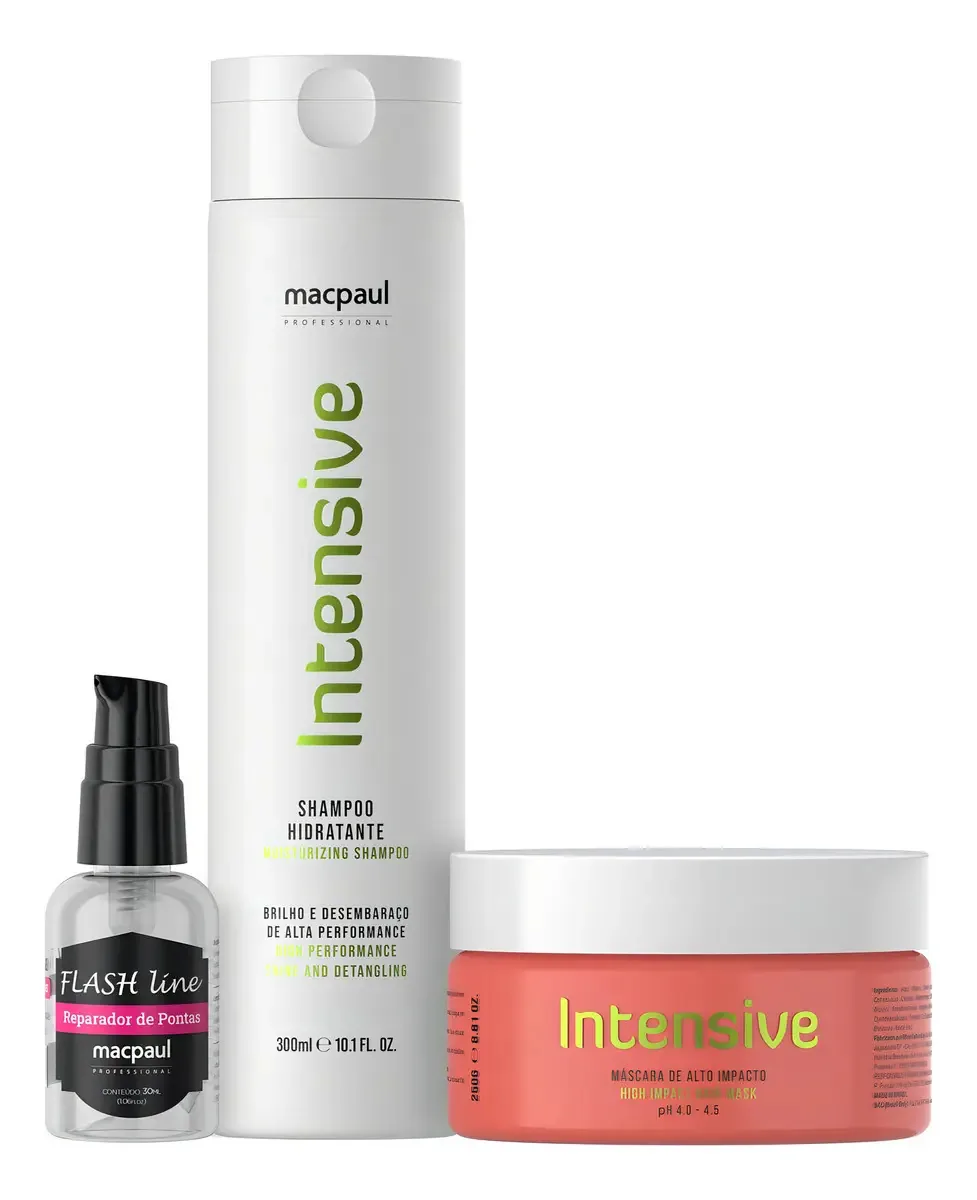 Kit Shampoo E Máscara Intensive E Reparador De Pontas