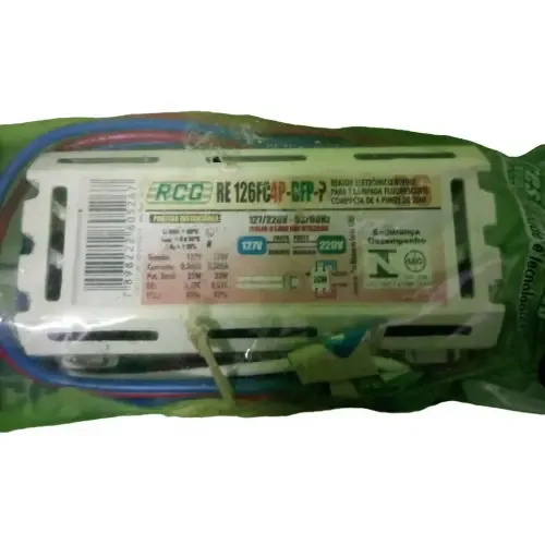 Kit com 2 Reatores Eletrônicos RCG Bivolt de 26W para Lâmpadas 1x26W
