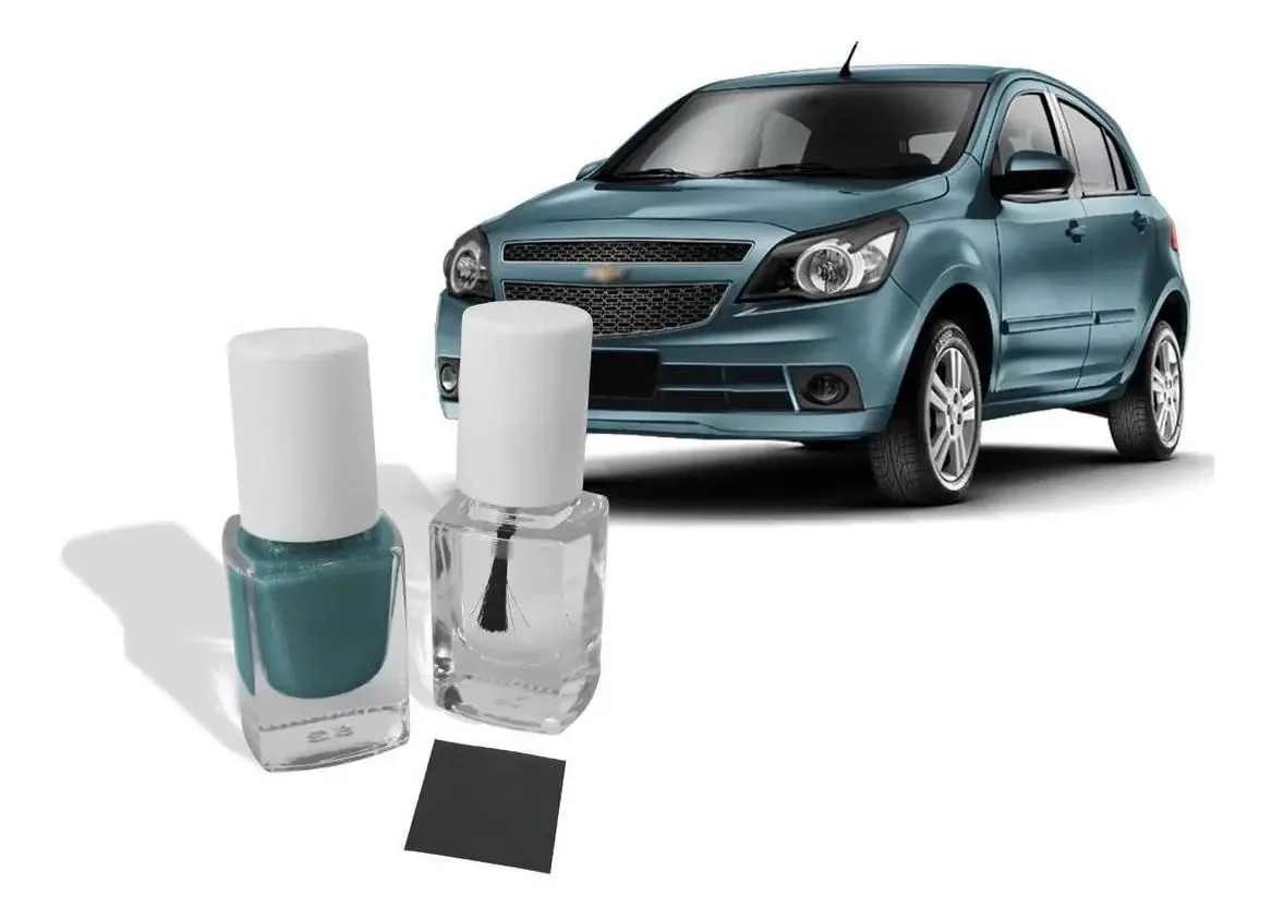 Tinta Tira Risco Automotivo Chevrolet Agile Azul Aquamarine