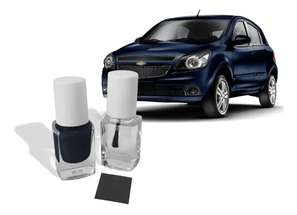 Tinta Tira Risco Automotivo Chevrolet Agile Cor Azul Eros
