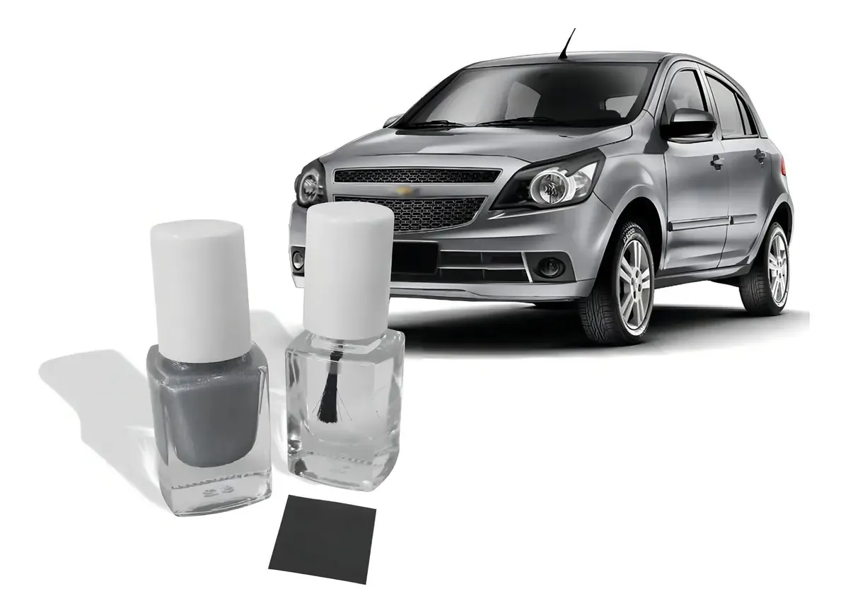 Tinta Tira Risco Automotivo Chevrolet Agile Prata Polaris