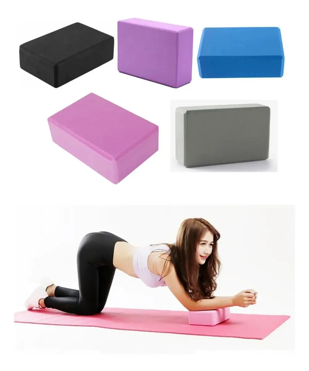 Bloco Tijolo Yoga Exercícios Alongamento Cabeça Pernas Corpo Cor Roxo