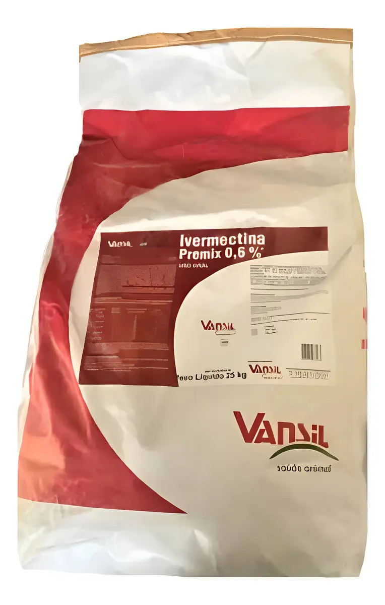 Ivermectina Pó 0,6% Para Suínos Vansil 25kg