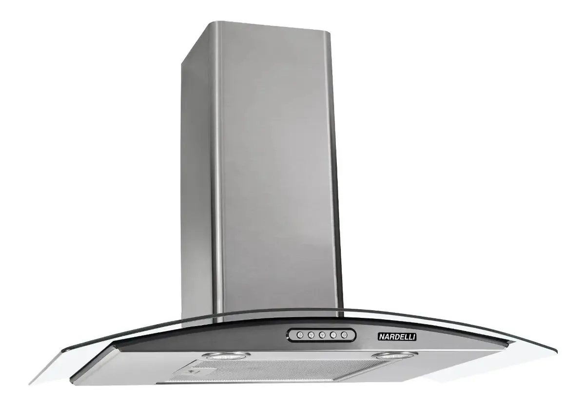 Coifa Parede Vidro Curvo Slim Inox 4 e 5 Bocas 70cm Nardelli