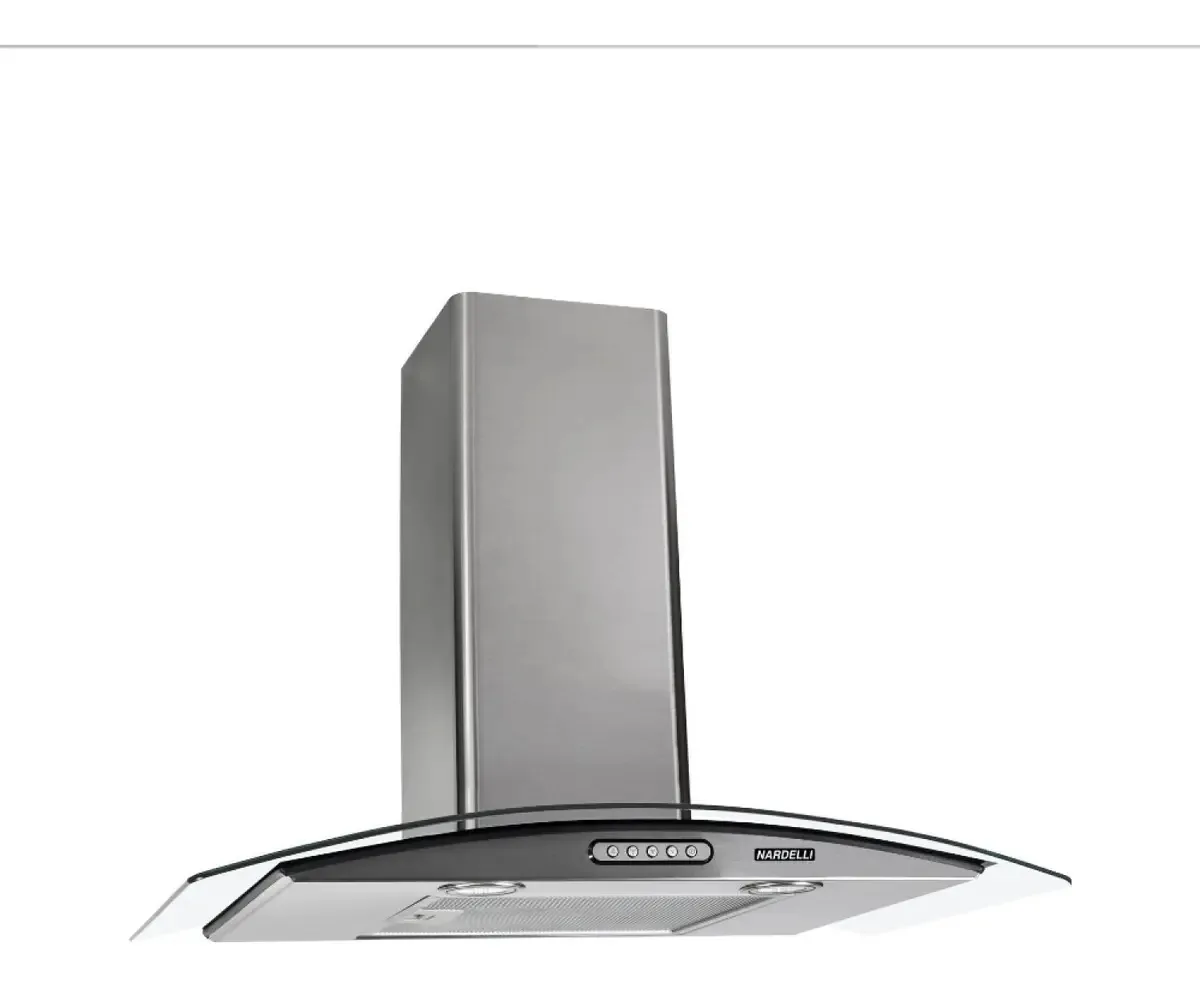 Coifa Parede Depurador Vidro Curvo Inox 70cm Nardelli