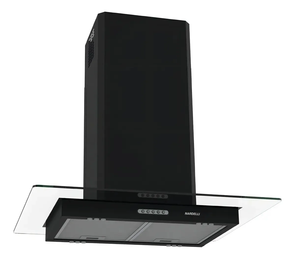 Coifa Ilha Black Vidro Reto 75 Cm Nardelli