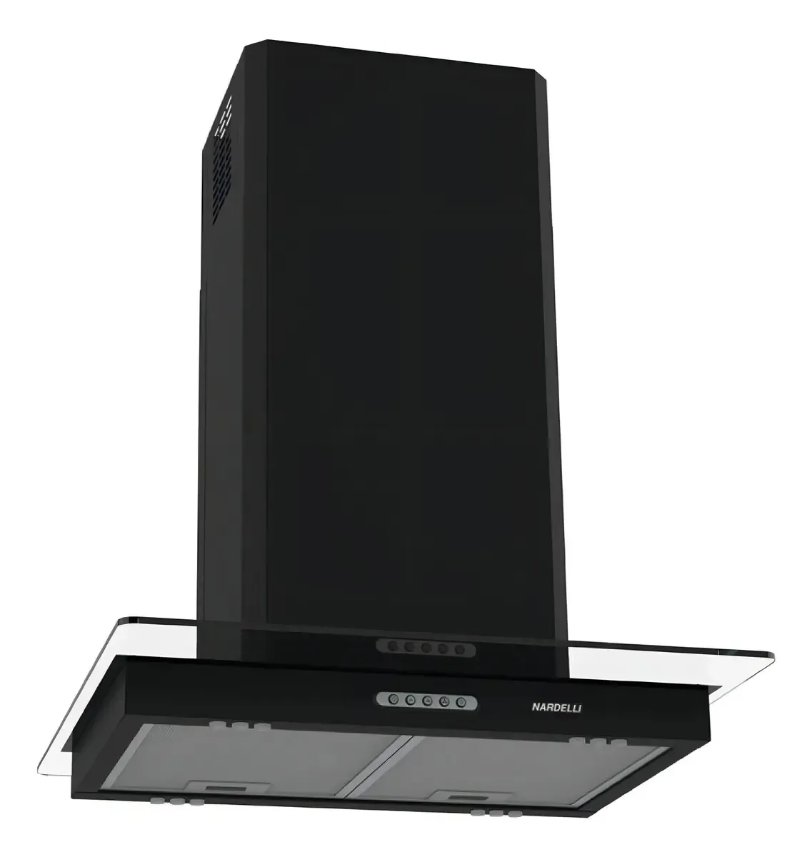 Coifa Ilha Black Vidro Reto 60 Cm Nardelli Wt