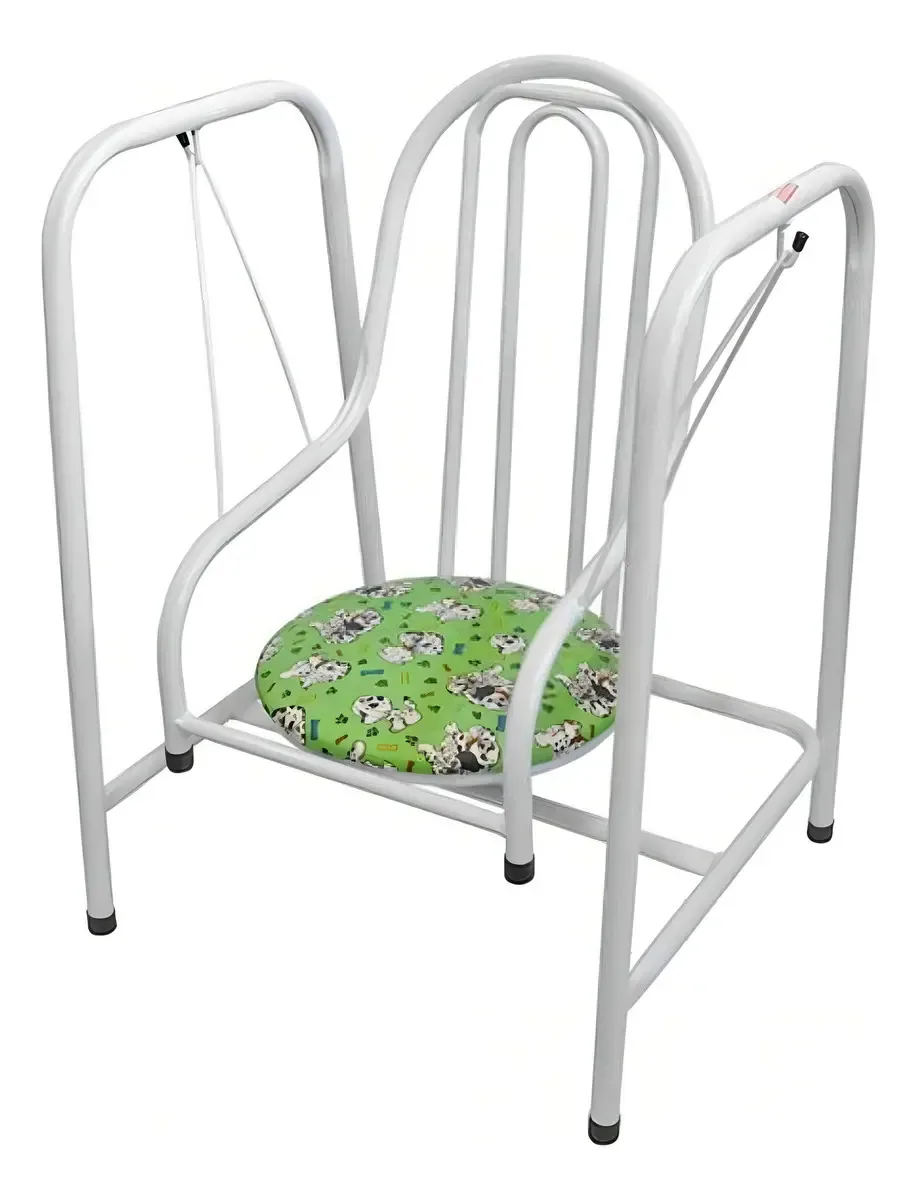 Cadeira De Balanço Infantil Utilaço Cor Branco Estampa Verde