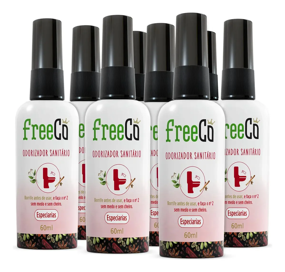 Kit 12 Bloqueador Odores Sanitários - Freecô Cravo E Canela