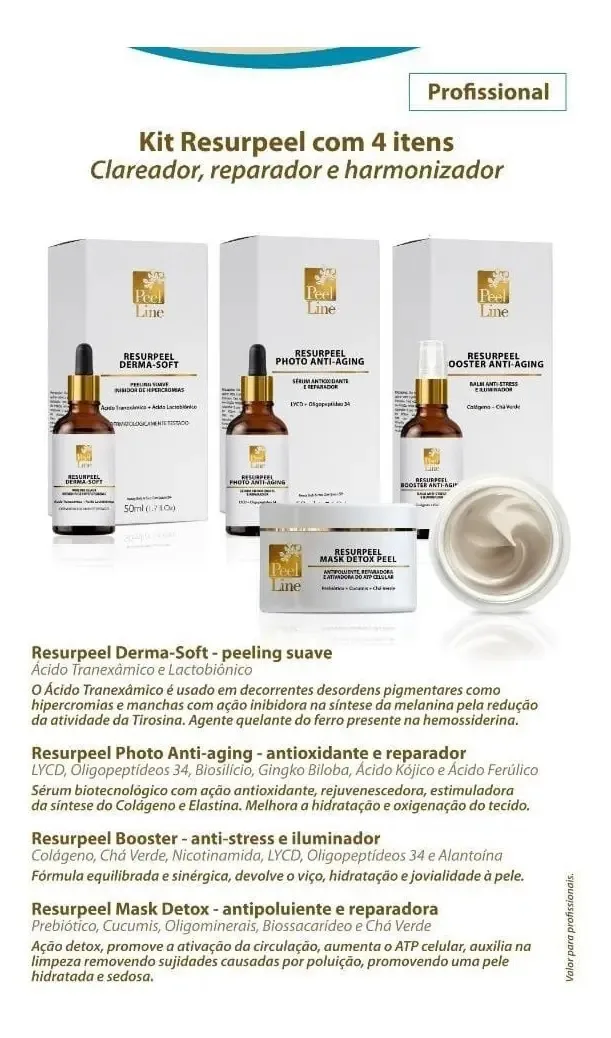 Balm Anti-stress E Iluminador Resurpeel Booster 50mlpeelline Tipo de pele Todo tipo de pele