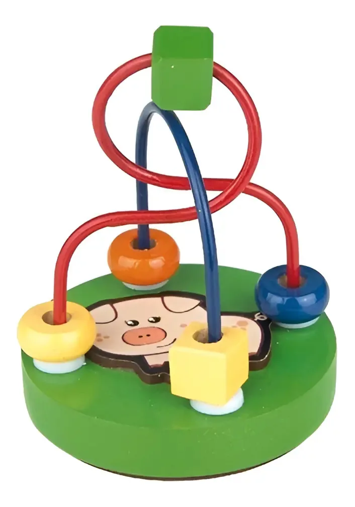 Brinquedo Educativo Aramado Carlu Porquinho Madeira 25x12x10cm