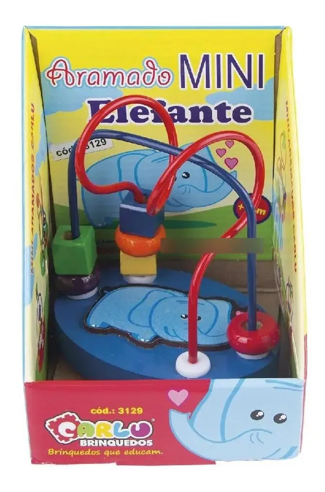 Ábaco Carlu Brinquedos Aramado Elefante Madeira Educativo Infantil