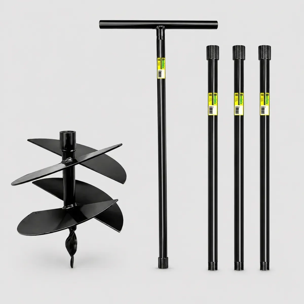Cavadeira Trado Manual 25cm 4 Facas + 4 Extensores De 1m 3/4