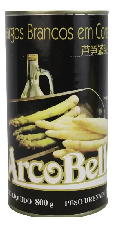 Aspargos Brancos Sem Pele 12x500 Gr