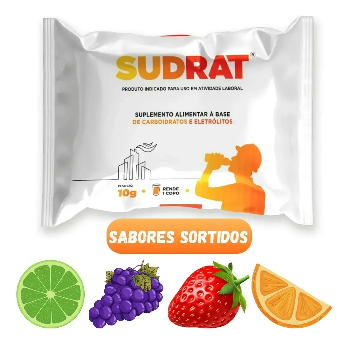Kit 100 Unidades Repositor Hidroeletrolítico Em Pó Sudrat