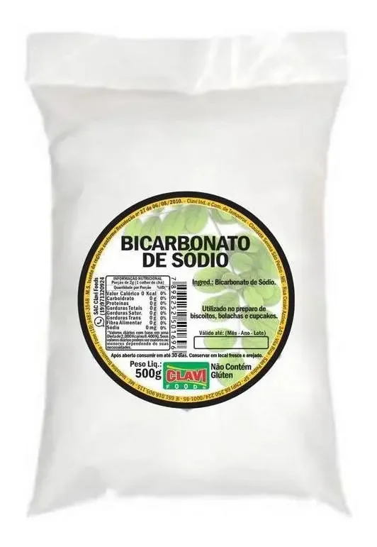 Bicarbonato De Sódio Clavi Temperos E Foods 500g