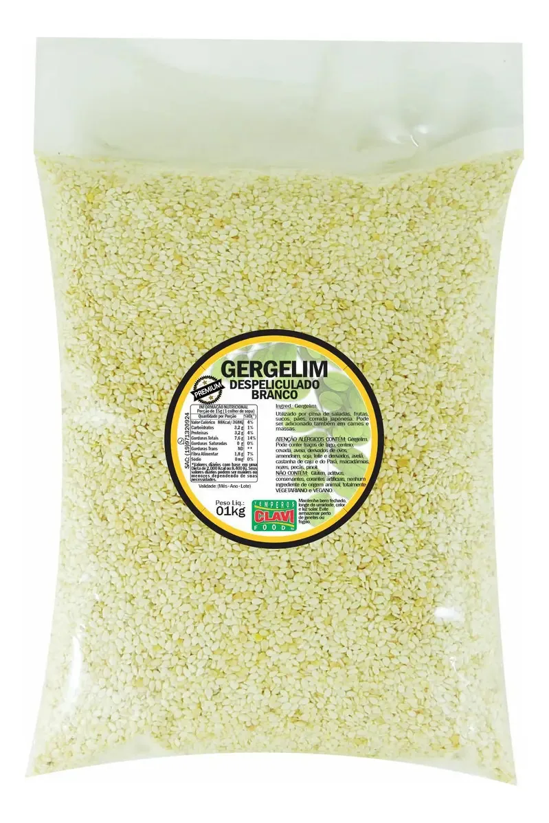 Gergelim Branco Sc 01kg