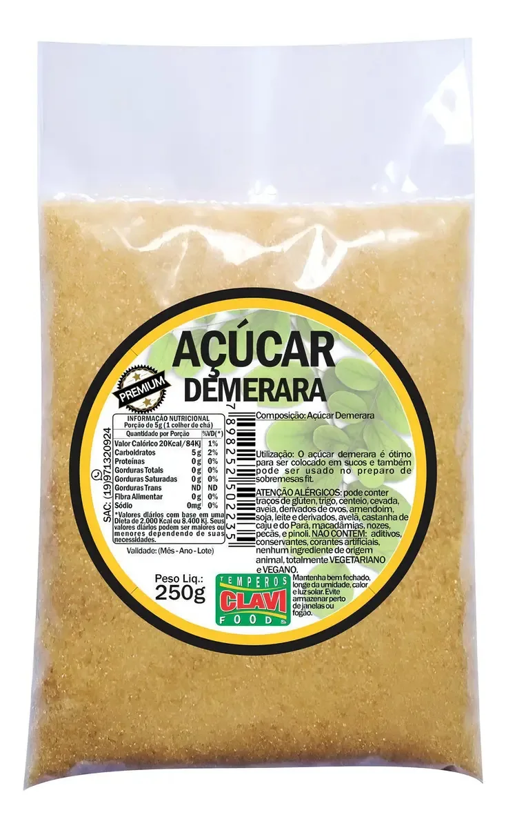 Açúcar Demerara 250g