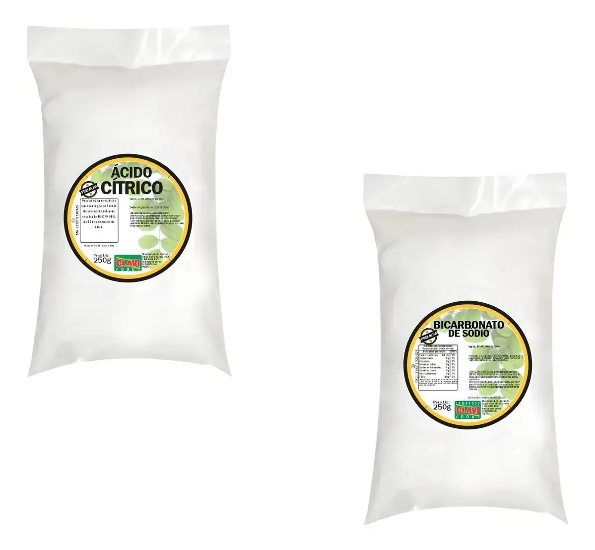 Kit Limpeza Co2 Ácido Citrico 250g + Bicarbonato Sódio 250g