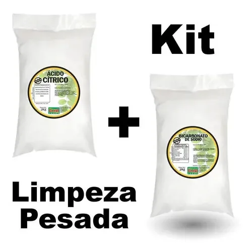 Kit Limpeza Co2 Ácido Citrico 2kg + Bicarbonato Sódio 2kg