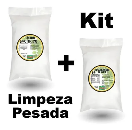 Kit Limpeza Co2 Ácido Citrico 10kg + Bicarbonato Sódio 10kg