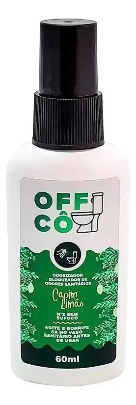Bloqueador Neutralizador de Odores Sanitários Capim Limão 60ml lupell