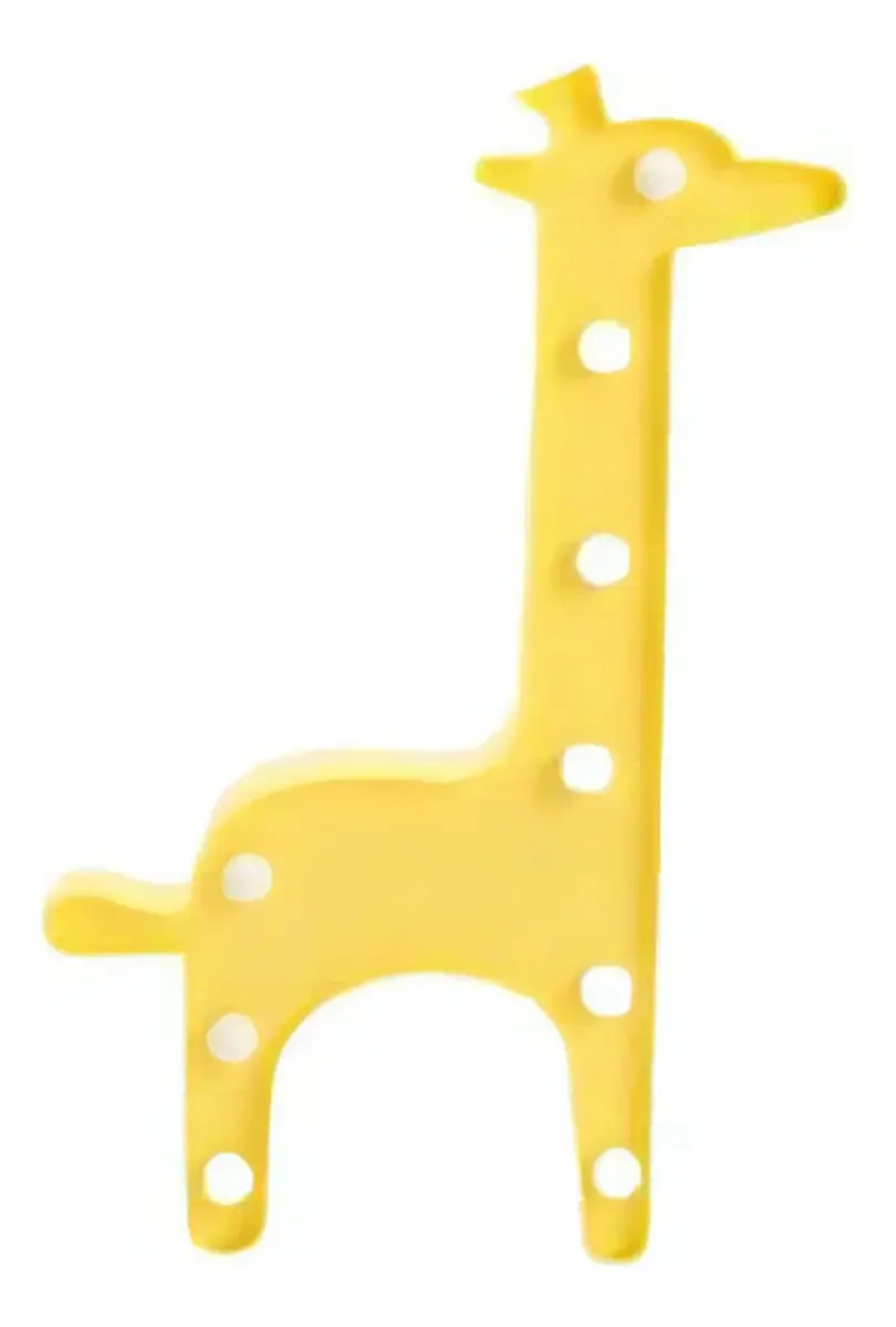 Luminária Led Abajur Girafa Amarelo Decoração