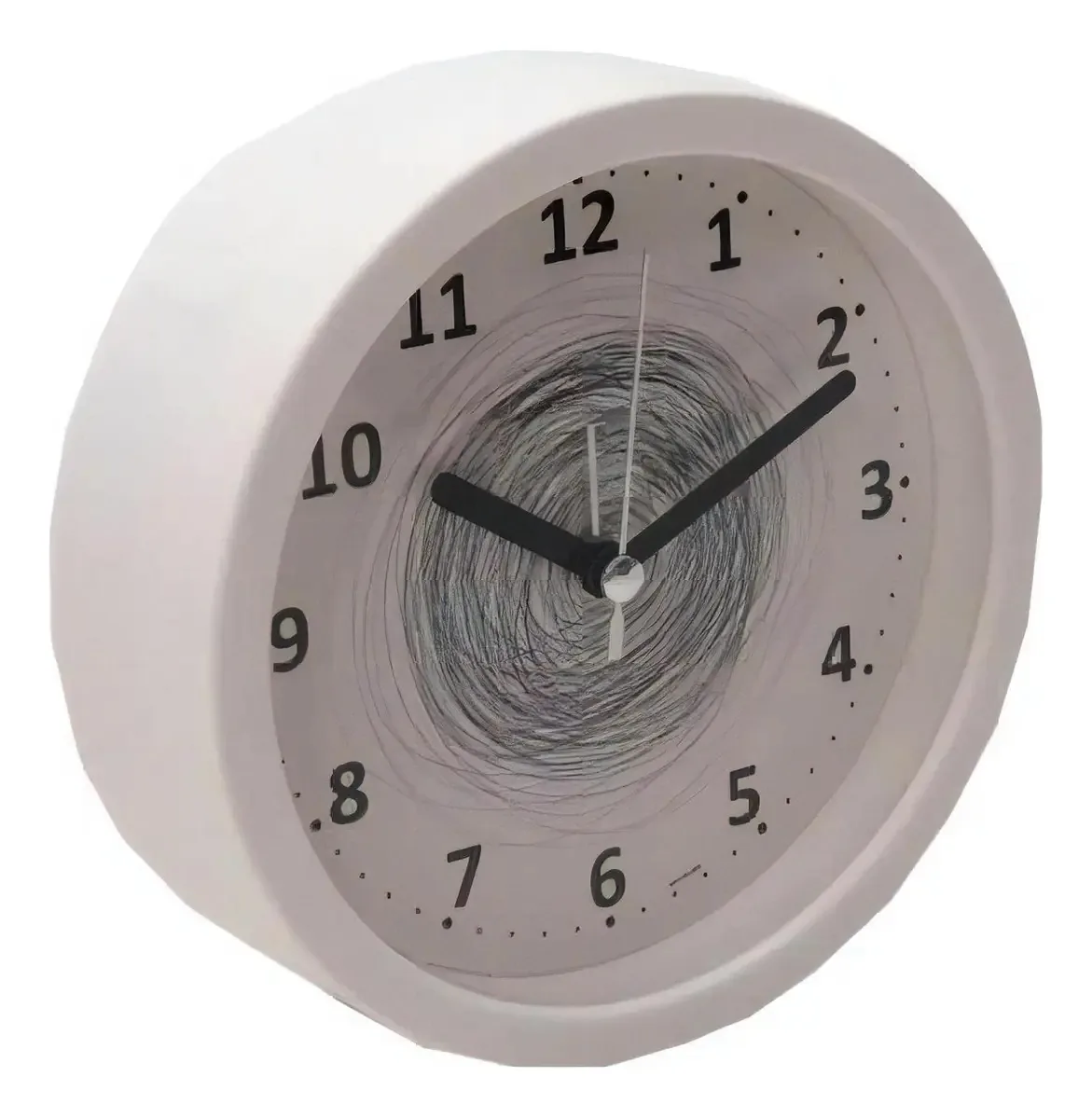 Relógio Despertador Analógico Para Mesa Cor Branco