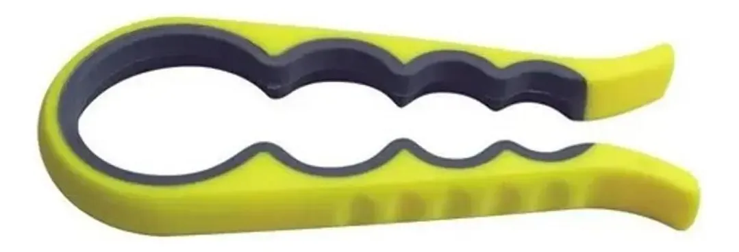 Abridor Universal 4 Tamanhos Latas E Potes Silicone Amarelo