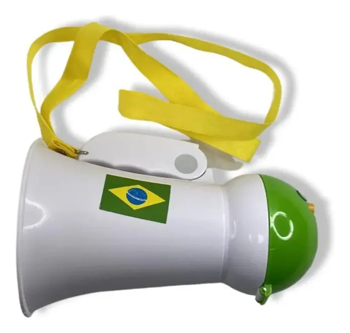 Mini Megafone Portátil Brasil Toca Musica Copa