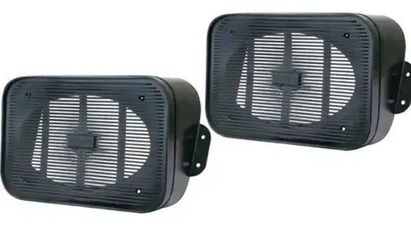 2 Peças Caixa Plástica Para Alto Falante 6x9 Polegadas Cor Preto