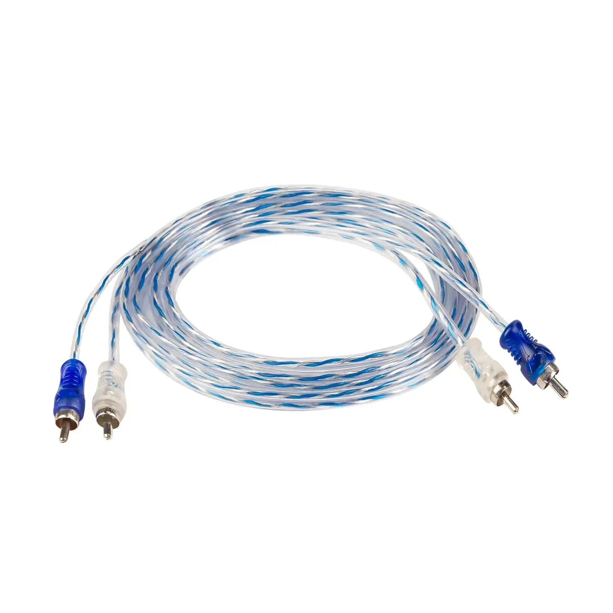 Cabo Rca 1.5m Espiral | Prata E Azul