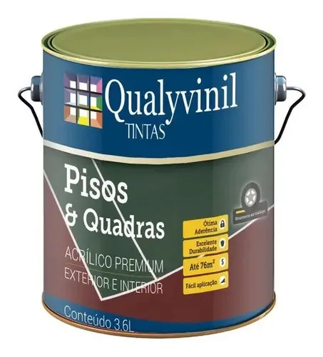 Tinta Para Pisos Qualyvinil 3,6L Cinza Chumbo Trânsito Intenso