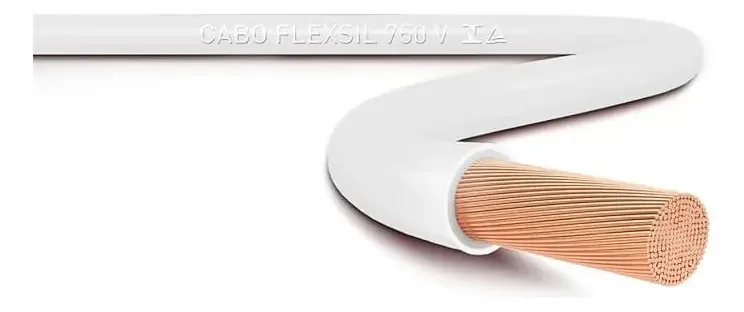 Cabo Flexível Corfio 1 mm² Branco de 200 m para Instalações
