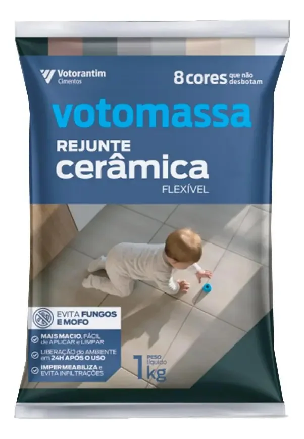 Votomassa Rejunte Flexível Cinza Platina 1kg - Votorantim