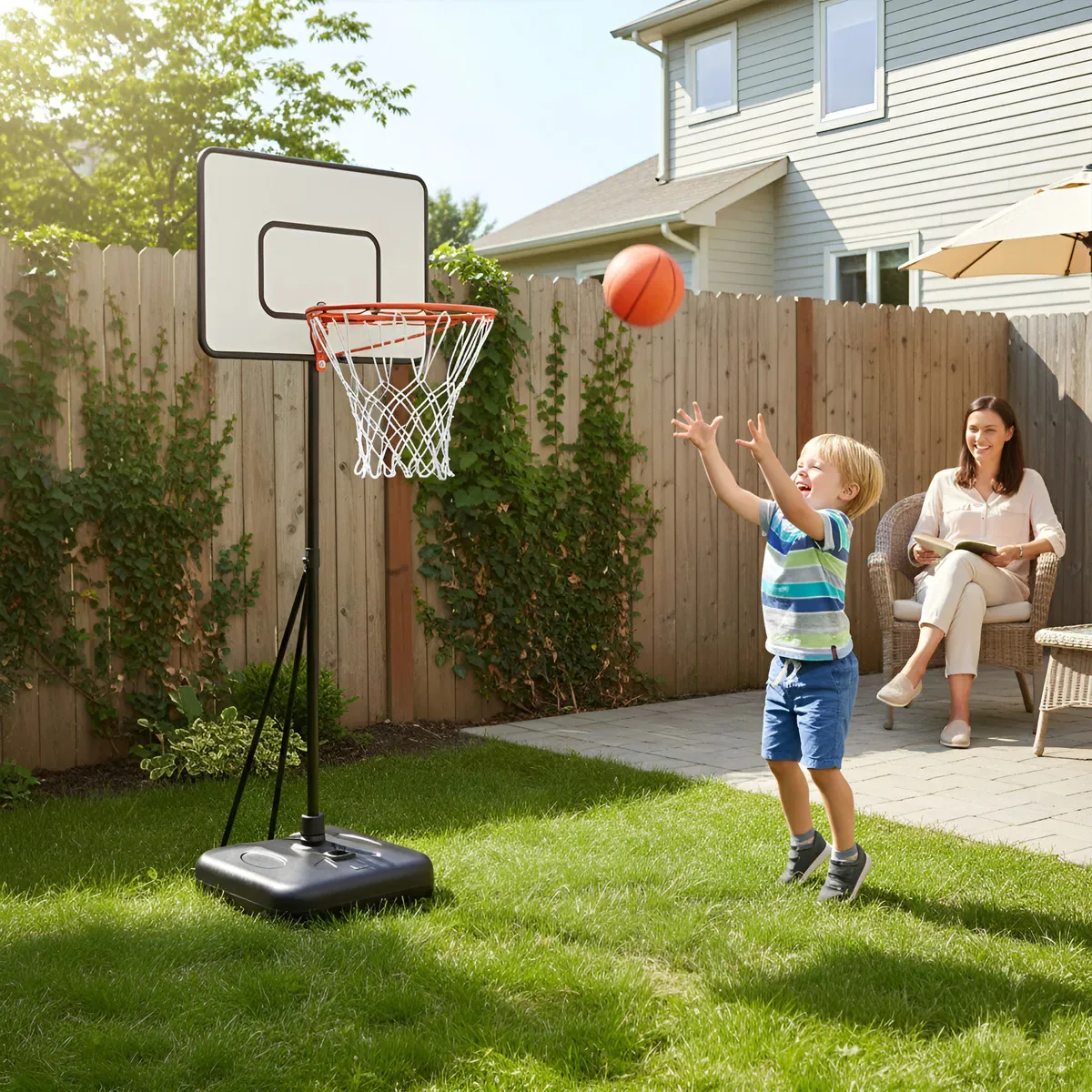 Cesta Aro Basquete + Tabela Móvel Infantil Altmayer