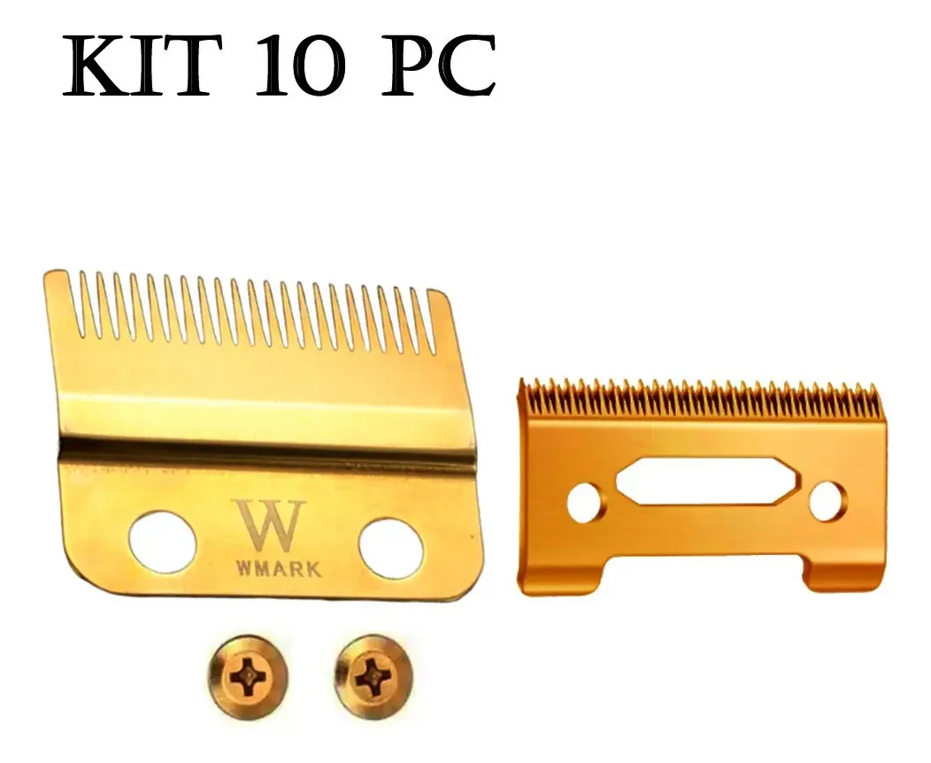 Kit 10 Lamina W2 Gold Fade Wmark Profissional
