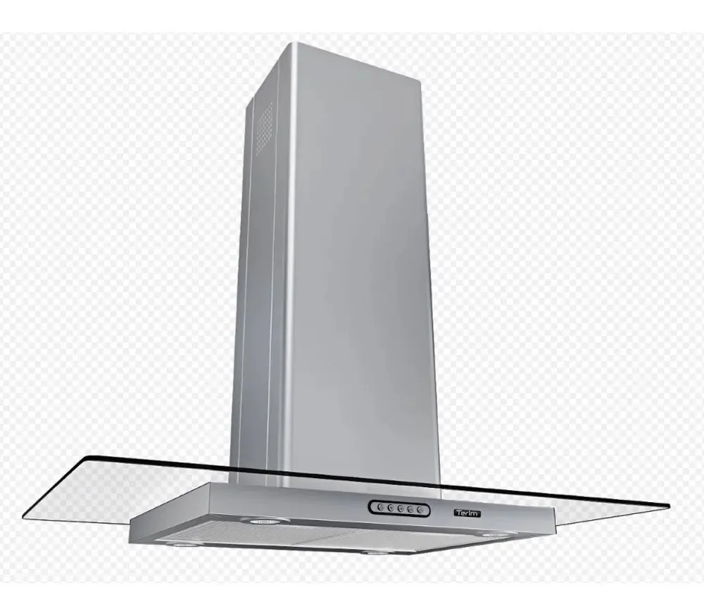 Coifa Terim Ilha Vidro Reto Inox 75 Cm