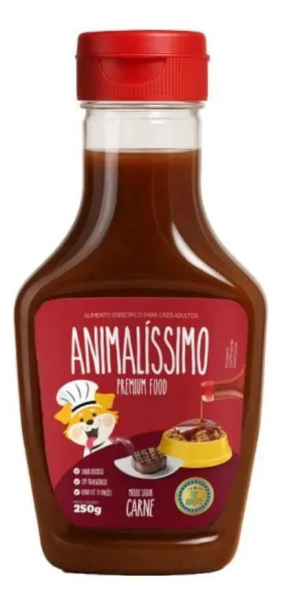 12un Molho Ração De Cachorro Petisco Carne Animalíssimo 250g