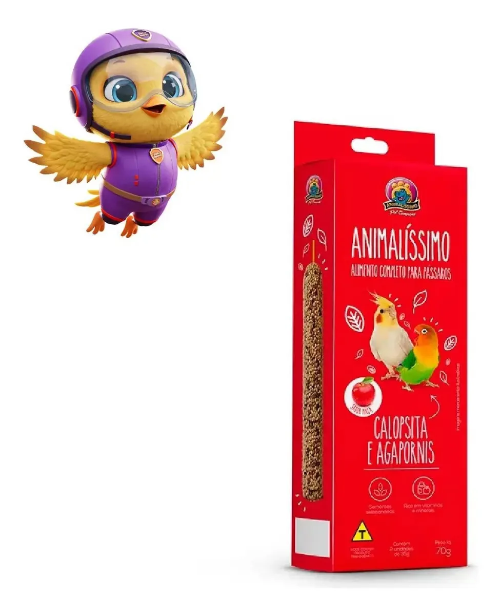 Bastao Calopsita/agapornis Maca Animalissimo