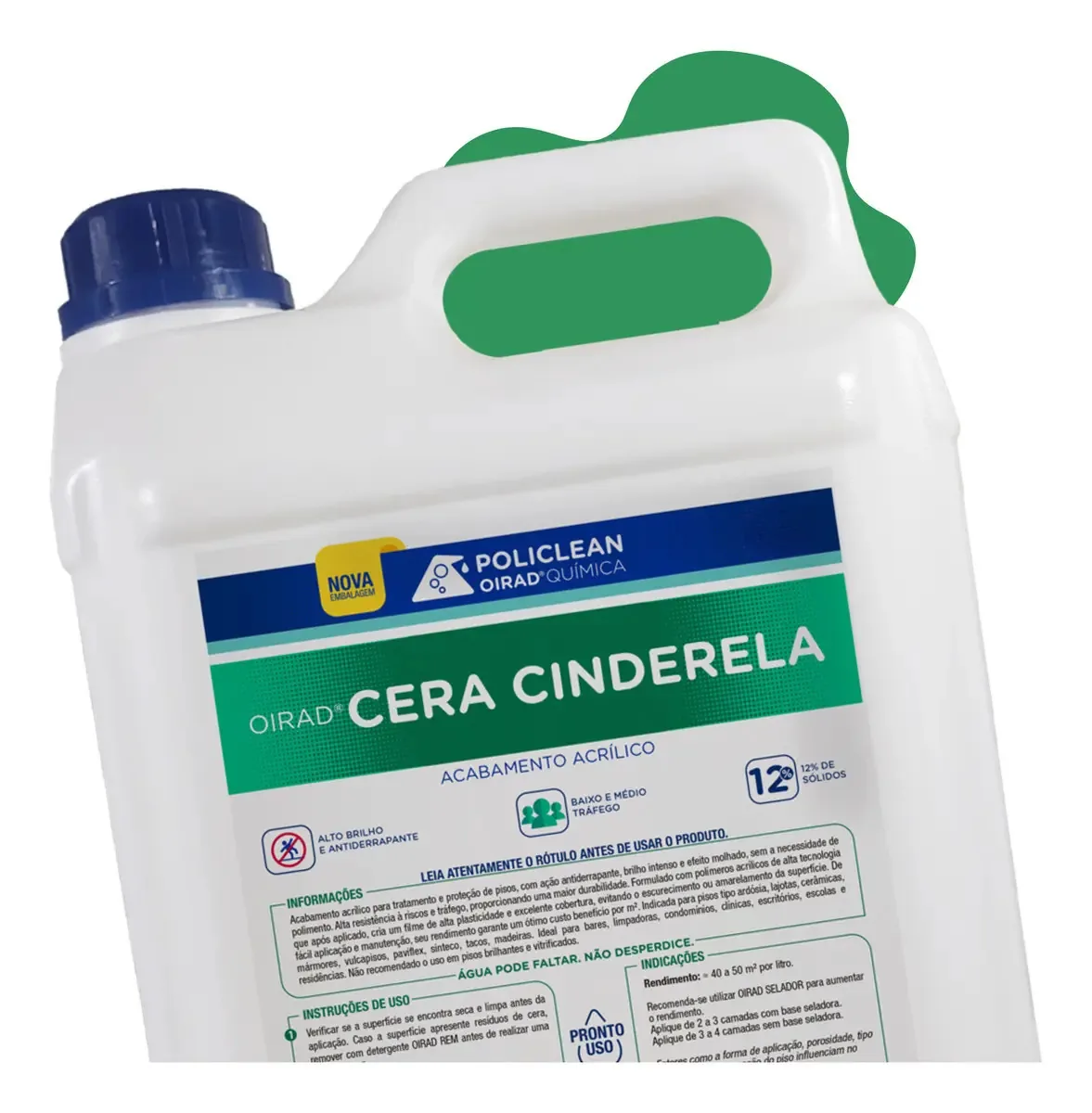 Cera Cinderela Acabamento Tacos Sintecos Acrilico Pisos Madeira Brilho Policlean Oirad